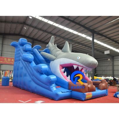 Color personalizado Edificio inflable húmedo / seco con tobogán y soplador diversión al aire libre unisex