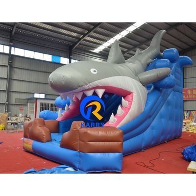 Color personalizado Edificio inflable húmedo / seco con tobogán y soplador diversión al aire libre unisex