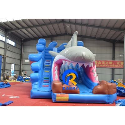 Color personalizado Edificio inflable húmedo / seco con tobogán y soplador diversión al aire libre unisex
