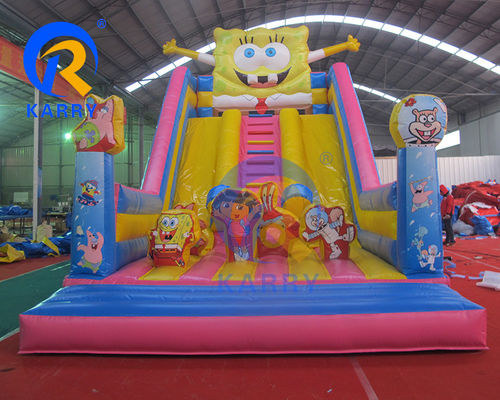 Casa de salto de PVC inflable comercial y tobogán seco para alquiler de fiestas en interiores 8x3x5m