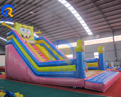 Casa de salto de PVC inflable comercial y tobogán seco para alquiler de fiestas en interiores 8x3x5m