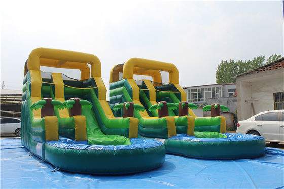 Casa de salto de PVC inflable comercial y tobogán seco para alquiler de fiestas en interiores 8x3x5m