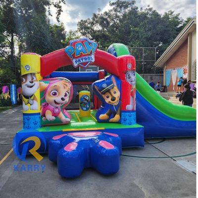 Casa de salto inflable con diapositiva dibujos animados Patrulla de perros de patadas Temas de edad 14 años o más