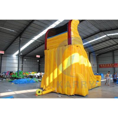Grado comercial de lujo tobogán de agua inflable con impresión digital 18 pies de tamaño cuadrado