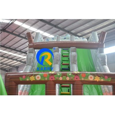 Parque acuático de eventos tobogán de salto inflable para niños y adultos tamaños opcionales 9 * 4.5