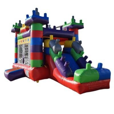 Parque al aire libre Unisex comercial colorido Tetris saltando casa de rebote inflable para niños