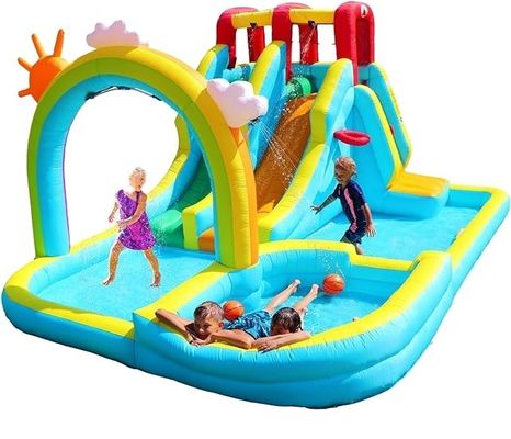 Deslizamiento de agua inflable en interiores y castillo de salto Condiciones de pago T/T Casa/Empresa