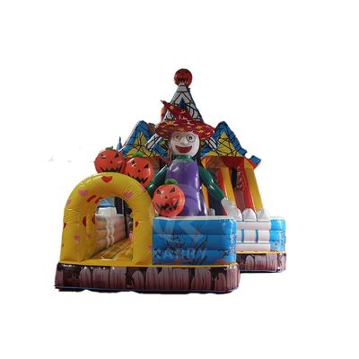 Popular Castillo de Halloween Castillo de brujas Casa de rebote inflable con tobogán y soplador de aire