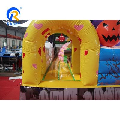 Popular Castillo de Halloween Castillo de brujas Casa de rebote inflable con tobogán y soplador de aire