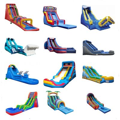 Capacidad máxima 100-500 kg Deslizador seco inflables caliente para niños y adultos Diseño de tiburón grande