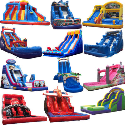 Bouncer Inflatable Air Water Slide Salto Castillo Bouncy Luna pequeño Bounce House tobogán con piscina