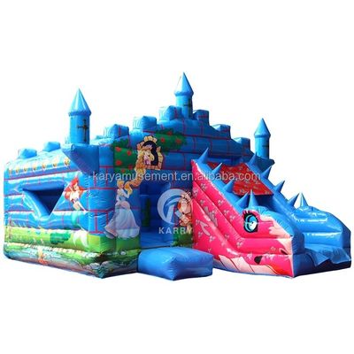 14 Años de edad Equipo de entretenimiento para niños al aire libre Casa de salto inflable con tobogán