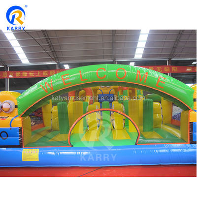 Accesorios de soplador de aire Minions hinchables Ciudad divertida Castillo de salto para el tiempo de juego de los niños