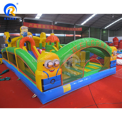 Accesorios de soplador de aire Minions hinchables Ciudad divertida Castillo de salto para el tiempo de juego de los niños