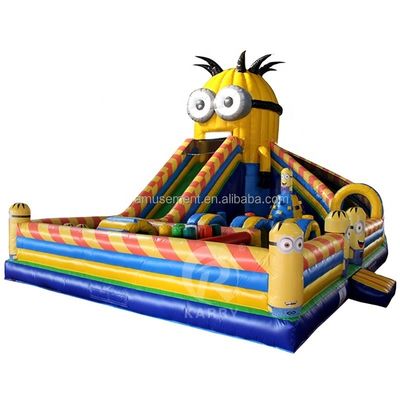 Kit de reparación incluido Gran castillo inflable con tobogán inflable y curso de obstáculos