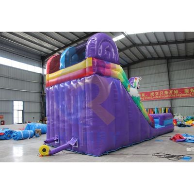 5-10 pasajeros Slide de agua inflable de PVC de grado comercial con piscina