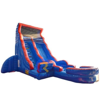 Divertimento Grado comercial tobogán de agua inflable para adultos Gran tobogán de piscina de peces