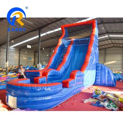 Divertimento Grado comercial tobogán de agua inflable para adultos Gran tobogán de piscina de peces