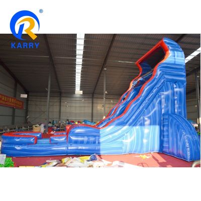 Divertimento Grado comercial tobogán de agua inflable para adultos Gran tobogán de piscina de peces