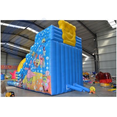 Personaje de dibujos animados favorito de los niños Gran tobogán de agua inflable azul para adultos