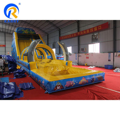 Promoción de eventos comerciales Grandes toboganes de agua inflables con capacidad máxima de 100-500 kg