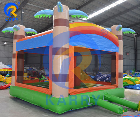 Casa inflada para niños unisex con cama de trampolín de palma personalizable