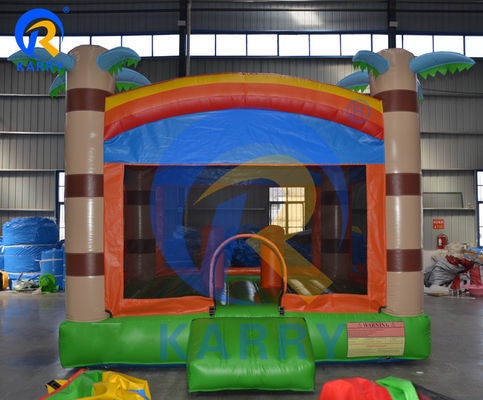 Casa inflada para niños unisex con cama de trampolín de palma personalizable