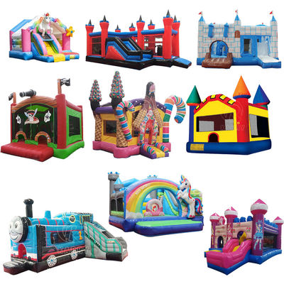 Unisex Mega Rosa tobogán de agua inflable con piscina de agua y casa de rebote Combinado todo en uno