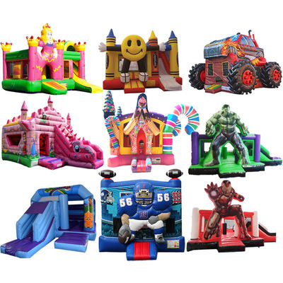 Unisex Mega Rosa tobogán de agua inflable con piscina de agua y casa de rebote Combinado todo en uno