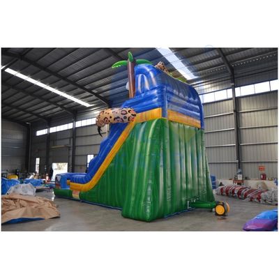 Oportunidad comercial PVC patio trasero lleno de aire tobogán de agua inflable con piscina