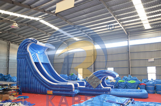 Centro comercial Oportunidad Gran tobogán de agua inflable con piscina y camino de tobogán largo