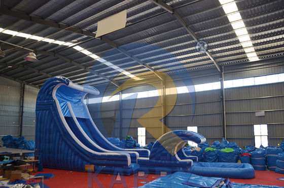Centro comercial Oportunidad Gran tobogán de agua inflable con piscina y camino de tobogán largo