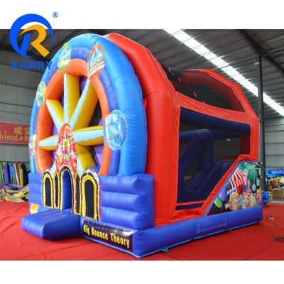 Juego de salto portátil para niños juguete rueda de la fortuna castillo inflable para juego al aire libre
