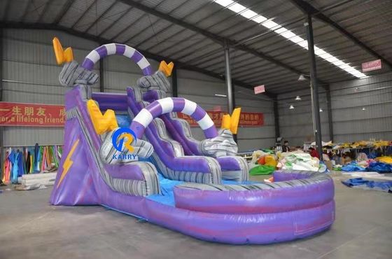 Logotipo personalizado Niños Parque de juegos Aire lleno toboganes de agua inflables para unisex