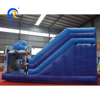 Jardín de juegos al aire libre PVC de calidad comercial Cómo entrenar a su dragón Excavadora inflable con 2 juegos de diapositivas