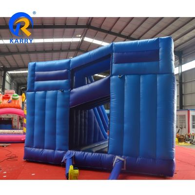 Jardín de juegos al aire libre PVC de calidad comercial Cómo entrenar a su dragón Excavadora inflable con 2 juegos de diapositivas
