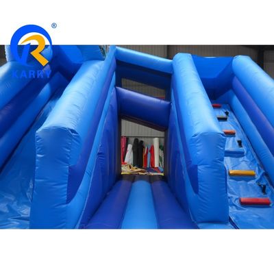 Jardín de juegos al aire libre PVC de calidad comercial Cómo entrenar a su dragón Excavadora inflable con 2 juegos de diapositivas