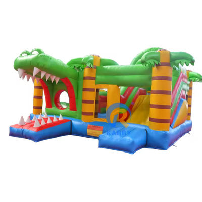 Pretty Good Jungle Crocodile Castle Deslizamiento inflable para el negocio de alquiler comercial