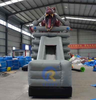 Parque de diversiones Equipo Enjaulado Bestia Castillo de salto Casa de salto inflable con tobogán