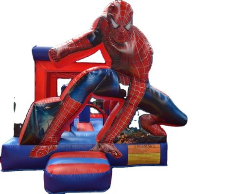 Blower incluido Personaje de dibujos animados Trampolín hinchable tobogán para parques de diversiones