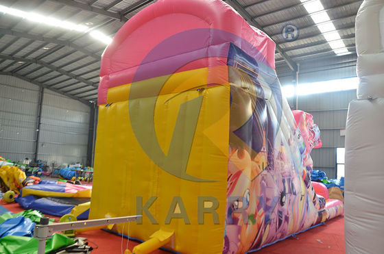 CE soplador y accesorios de reparación incluidos Princesa de cuento de hadas tobogán de agua inflable