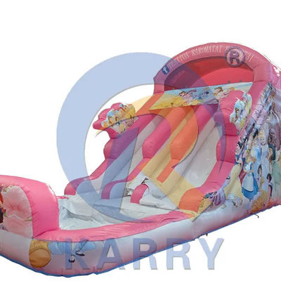 Playcenter Parque acuático de verano Princesa rosa tobogán de agua inflable con piscina
