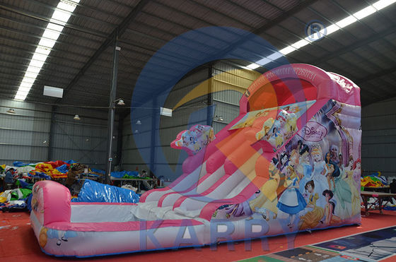 Playcenter Parque acuático de verano Princesa rosa tobogán de agua inflable con piscina