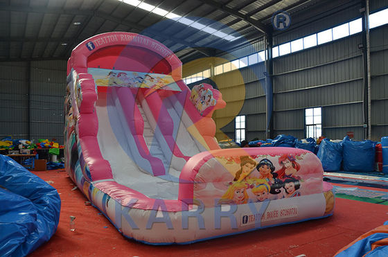 Playcenter Parque acuático de verano Princesa rosa tobogán de agua inflable con piscina