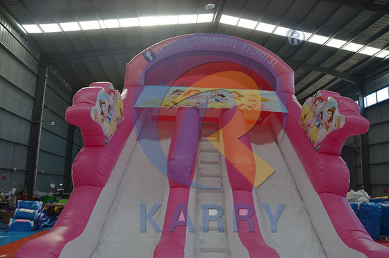 Playcenter Parque acuático de verano Princesa rosa tobogán de agua inflable con piscina