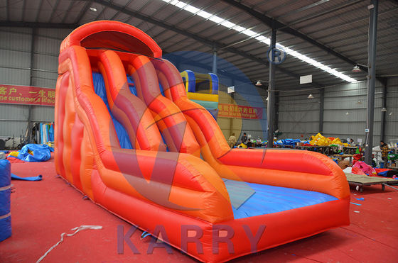 Slide de agua para adultos de PVC comercial rojo de doble carril Slide seco inflable para alquiler de fiestas