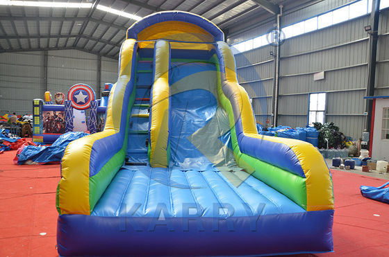 Slide de agua para adultos de PVC comercial rojo de doble carril Slide seco inflable para alquiler de fiestas