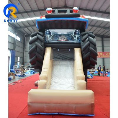 Entrega por mar / aire PVC 3D personalizado Rojo Fuera de carretera Castillo de automóviles Inflable Casa de guardaespaldas para niños
