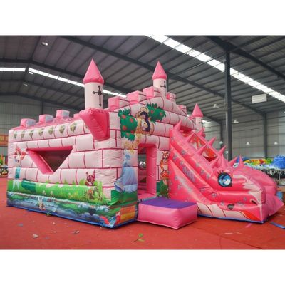 Casa de rebotes camaleón y tobogán inflable rosa para el castillo de salto de trampolín unisex