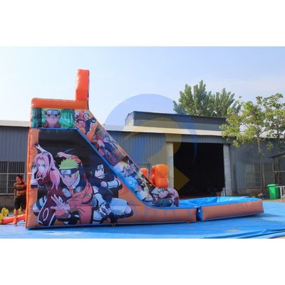 Combo de piscina de tobogán seco de color inflable para entretenimiento al aire libre